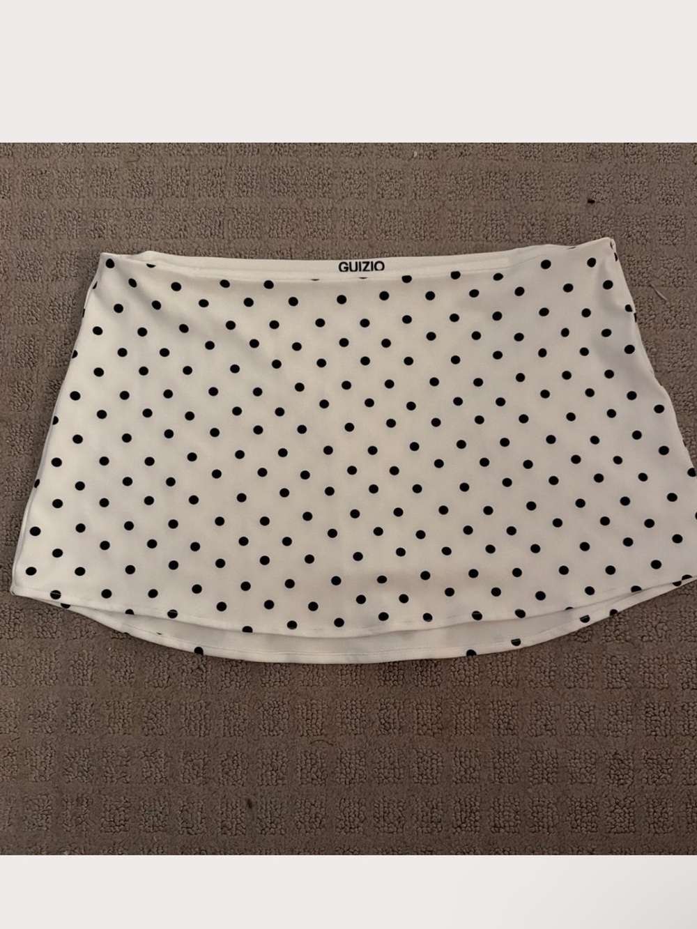 Guizio micro White Polka Dot Skirt